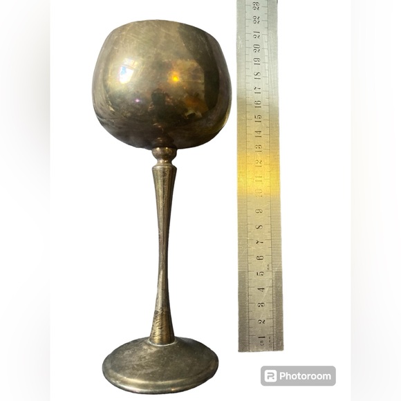 Genuine Brass King's Plate Wine Glass - Picture 9 of 10